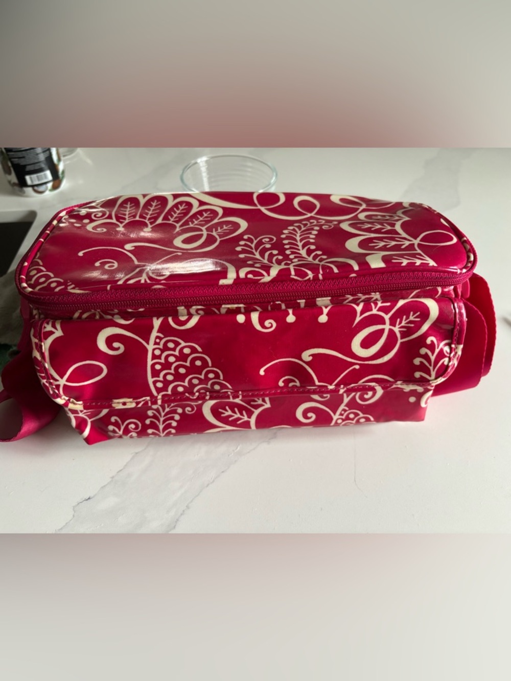 Vera Bradley  red paterned  Insulated Cooler Lunch Bag